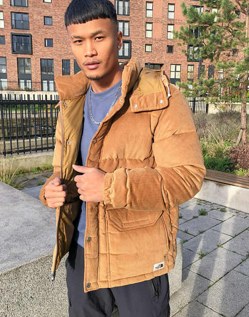 The North Face Sierra Down Corduroy puffer jacket in brown The North Face Sierra Down Corduroy puffer jacket in brown