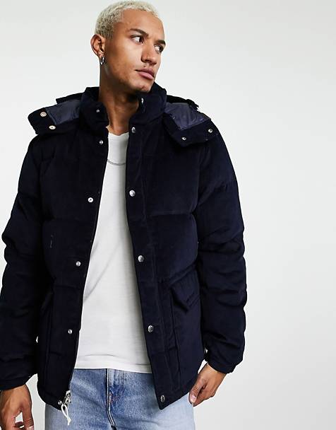 The North Face Sierra Down Corduroy puffer jacket in navy
