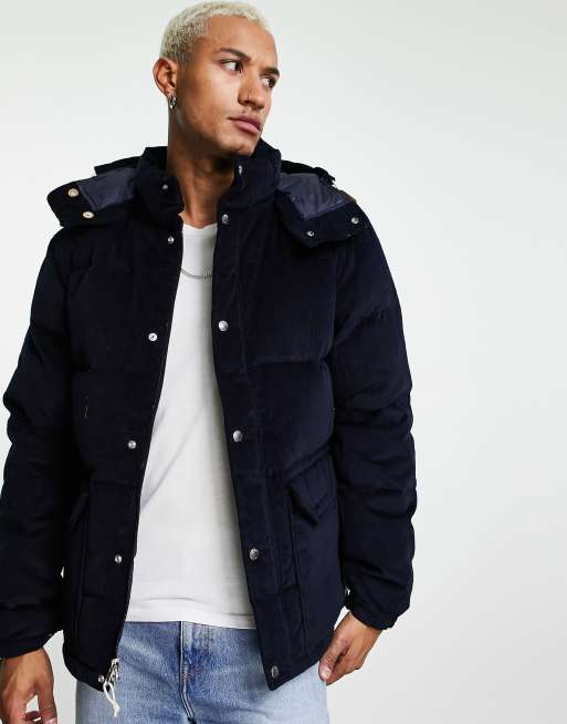 The North Face Sierra Down Corduroy puffer jacket in navy | ASOS