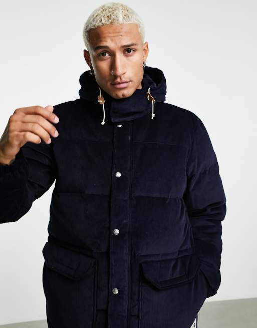 The North Face Sierra Down Corduroy puffer jacket in navy