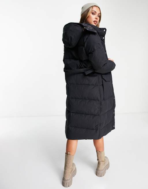 Long hot sale parka black