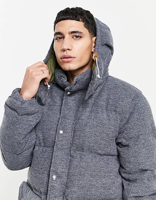 The North Face Sierra Down wool parka jacket in gray