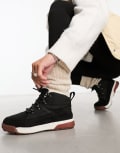 [The North Face] The North Face Sierra Mid fleece lined hiking boots in black and white 37.5 Tnf Black/Gardenia White