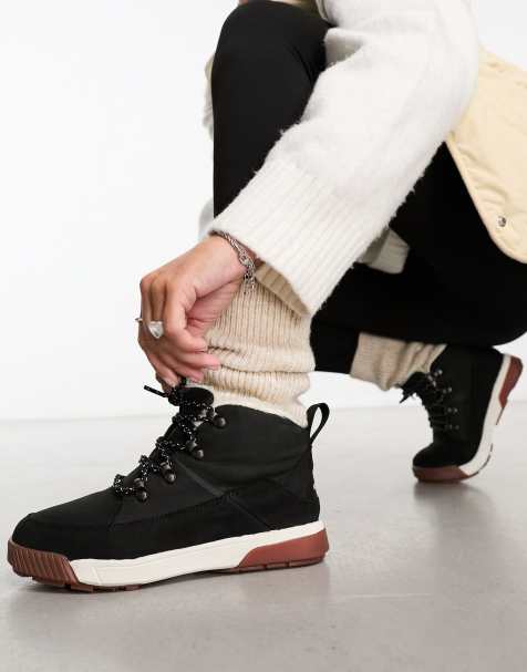 The North Face - Sierra Mid - Scarponcini neri e bianchi con interno in pile - view 1