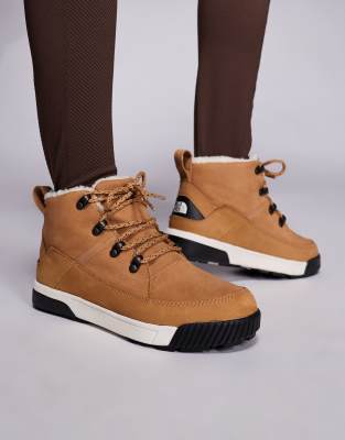 The North Face - Sierra Mid - Wanderstiefel in Braun und Weiß mit Fleece-Futter-Brown