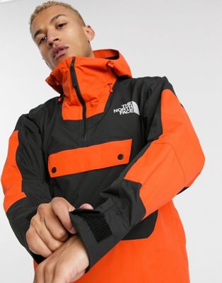 north face jacket orange and black 