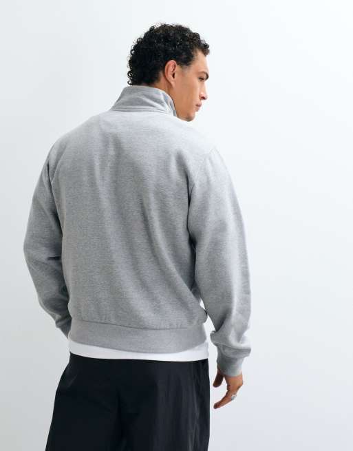 The North Face Simple Dome 1/4 zip top in grey heather, 5 of 5