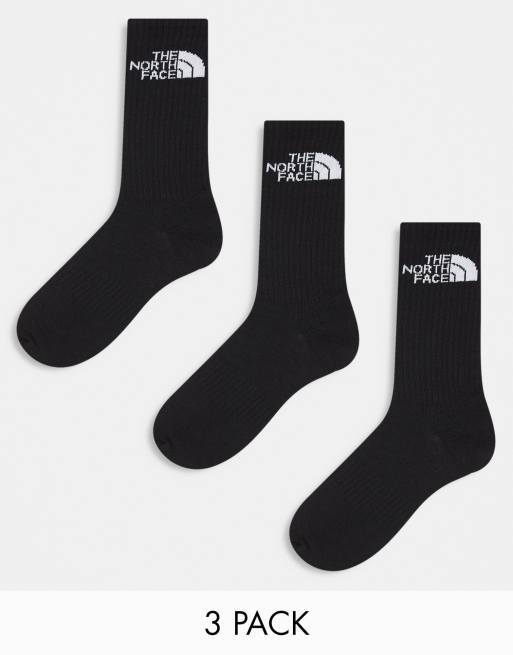 The North Face Simple Dome 3 pack logo socks in black | ASOS