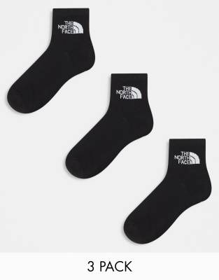 Thumbnail - The North Face - Simple Dome - 3er-Pack Knöchelsocken in Schwarz mit Logo