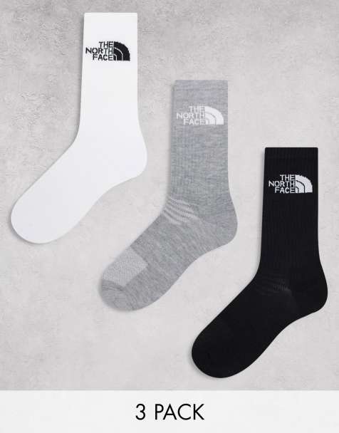 The North Face – Simple Dome – 3er-Pack Socken in Weiß, Grau und Schwarz mit Logo - view 1