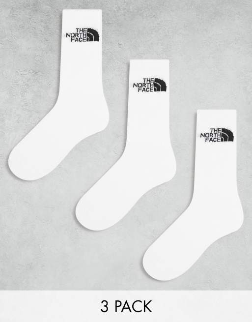 The North Face – Simple Dome – 3er-Pack Socken in Weiß mit Logo