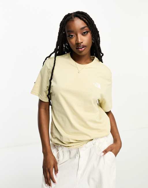 The North Face - Simple Dome - Beige t-shirt i boyfriend-pasform
