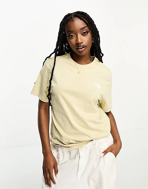 The North Face Simple Dome boyfriend fit t-shirt in beige