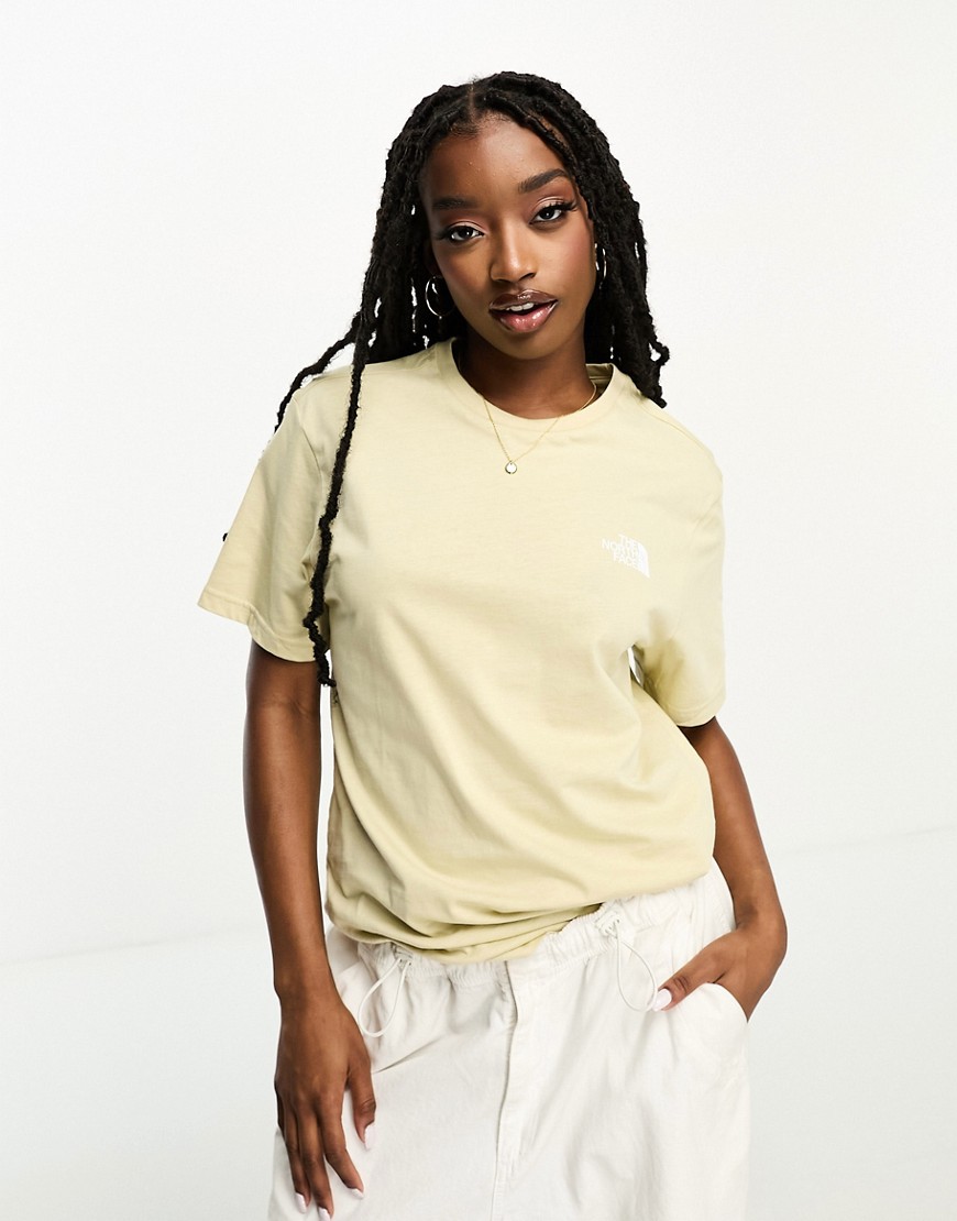 The North Face Simple Dome boyfriend fit t-shirt in beige-Neutral