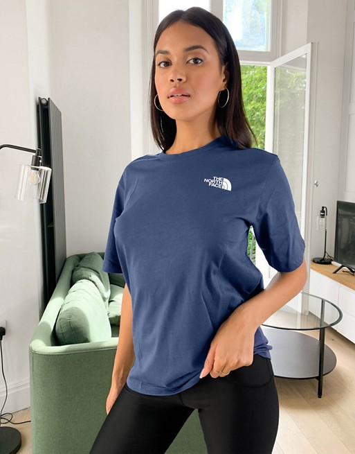 The North Face Simple Dome Boyfriend t-shirt in navy