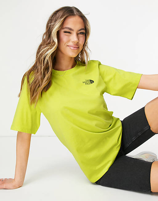 The North Face Simple Dome Boyfriend t-shirt in yellow