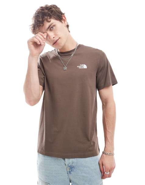 The North Face – Simple Dome – Brązowy T-shirt z logo - view 1
