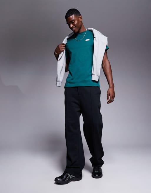 The North Face Simple Dome chest logo t-shirt in dark green, 3 of 4