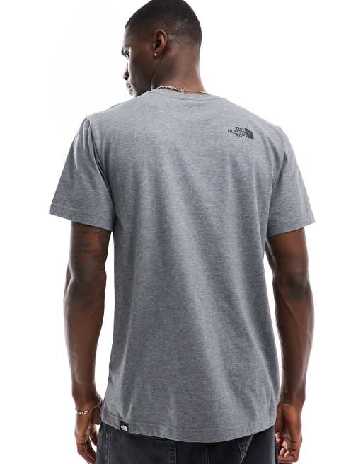 The North Face – Simple Dome – Ciemnoszary T-shirt z logo, 4 z 4
