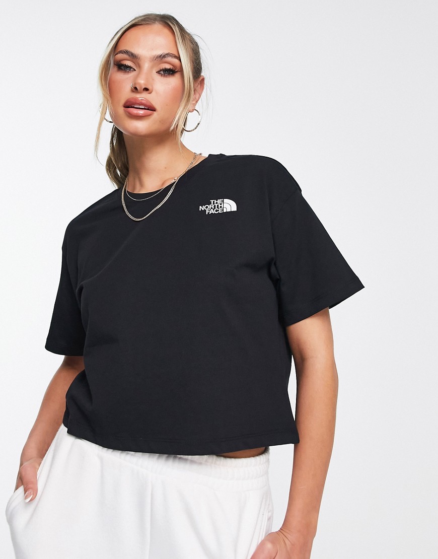 The North Face Simple Dome cropped t-shirt in black
