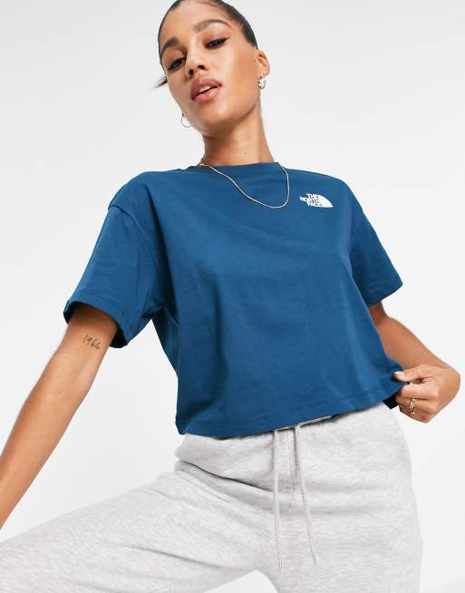 The North Face Simple Dome cropped t-shirt in white Exclusive at ASOS