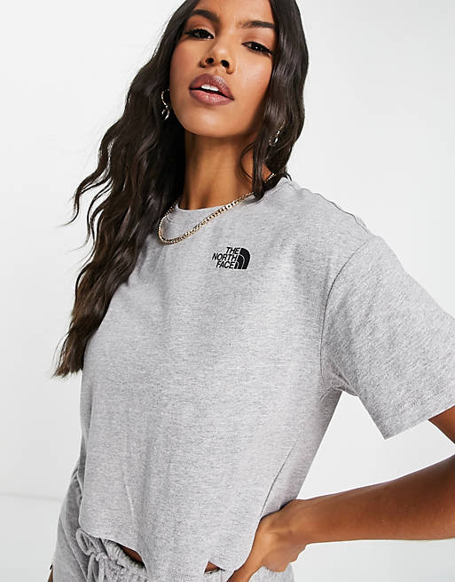 Designer Brands The North Face Simple Dome Cropped t-shirt in grey Exclusive at  