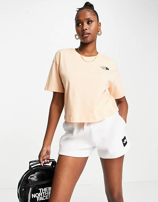 The North Face Simple Dome cropped t-shirt in orange | ASOS