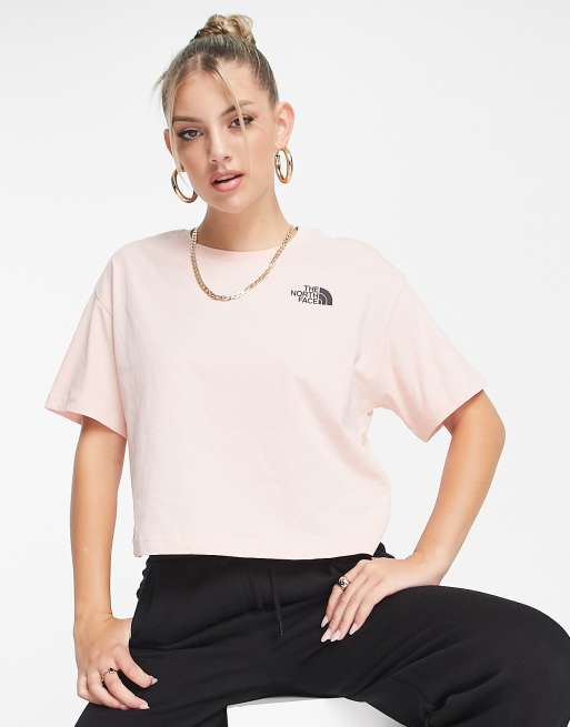 The North Face Simple Dome cropped t-shirt in white Exclusive at ASOS