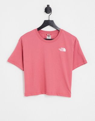 The North Face Simple Dome cropped t-shirt in pink