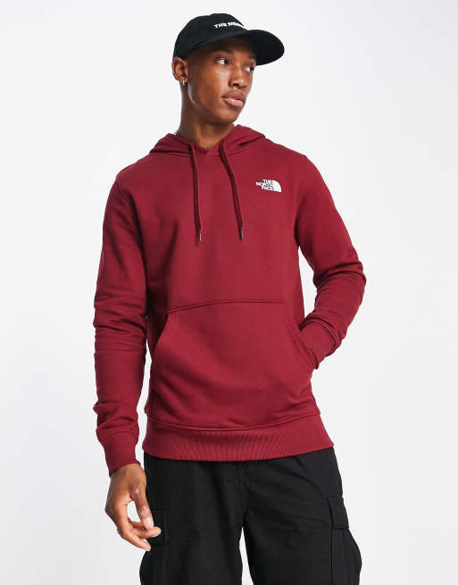 North face deals hoodie burgundy