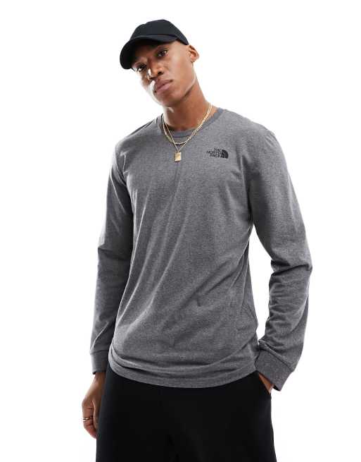 The North Face – Simple Dome – Grå, långärmad t-shirt
