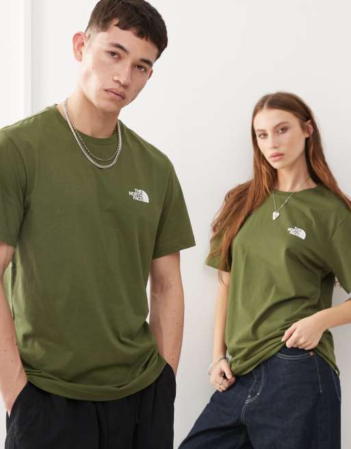 The North Face - Simple Dome - Kakifarvet T-shirt med logo, 4 af 4