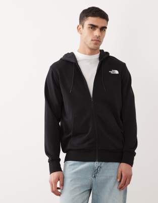 Simple Dome - Leichte Kapuzenjacke in Schwarz mit Reißverschluss und Logo Schwarz L