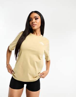 The North Face – Simple Dome – Locker geschnittenes T-Shirt in Beige