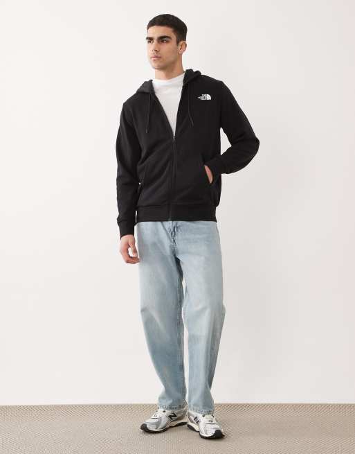 The North Face Simple Dome logo light full zip hoodie in black, 2 of 5