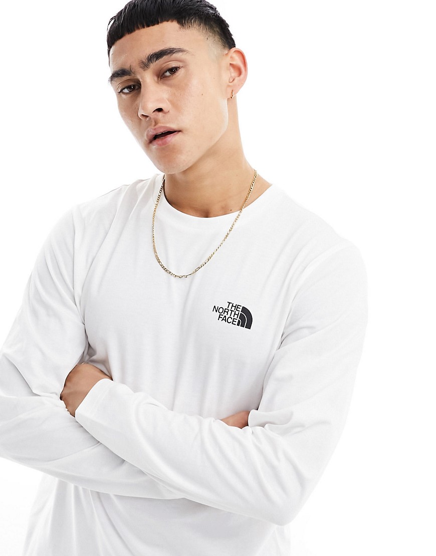The North Face Simple Dome logo long sleeve t-shirt in white