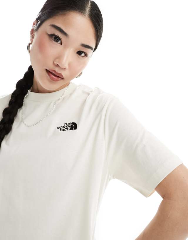 The North Face - simple dome logo oversized t-shirt in off white