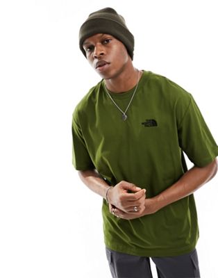 The North Face Simple Dome logo oversized t-shirt in olive