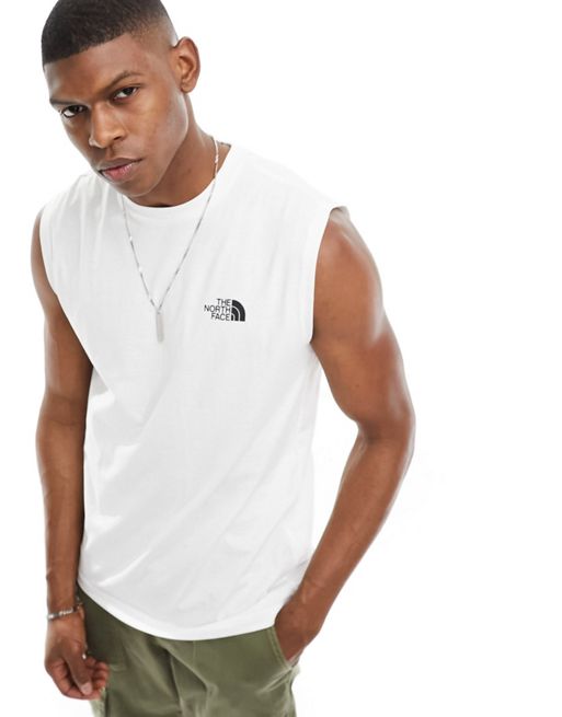 The North Face Simple Dome logo singlet tank in white