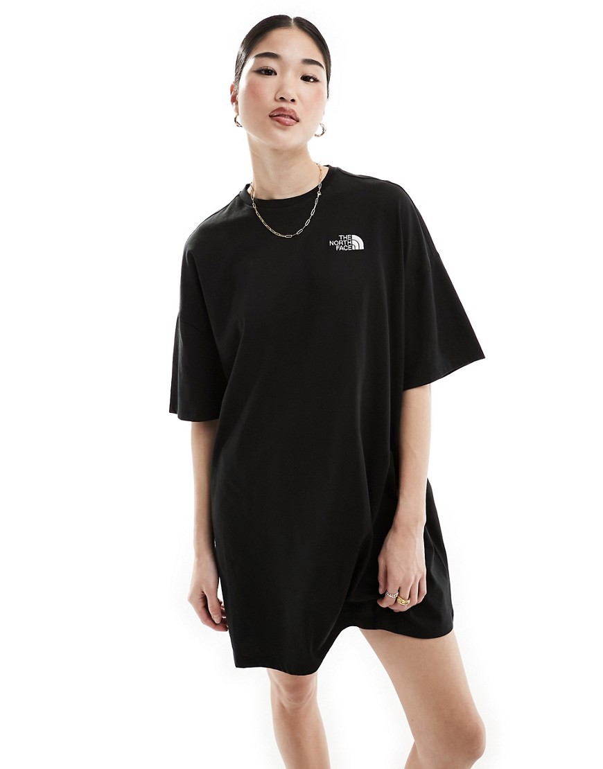 The North Face Simple Dome logo t-shirt dress in black
