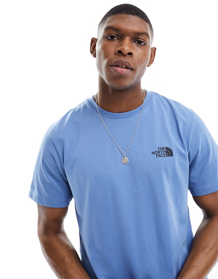 The North Face Simple Dome logo t-shirt in blue-White