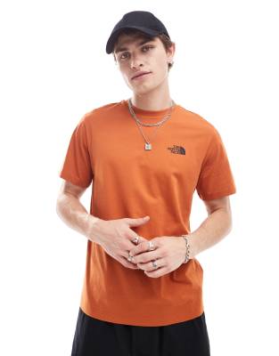 The North Face Simple Dome logo t-shirt in copper-Red