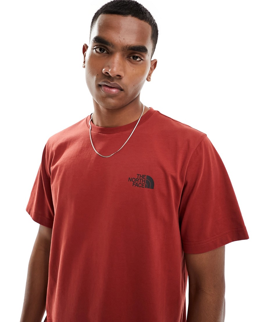 The North Face Simple Dome logo t-shirt in dark red