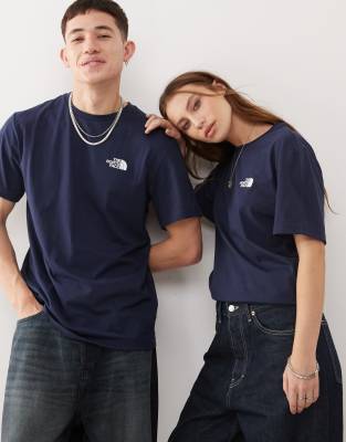 The North Face Simple Dome logo t-shirt in navy