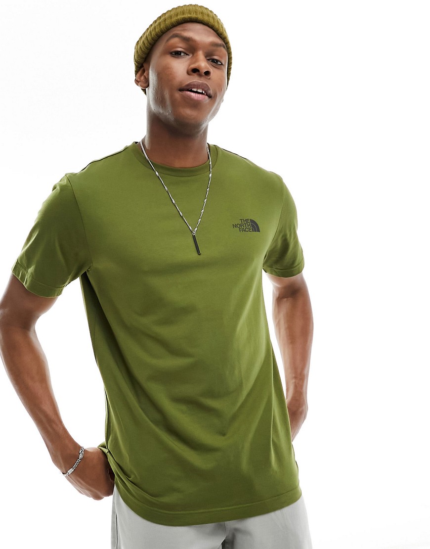 The North Face Simple Dome logo t-shirt in olive-Green