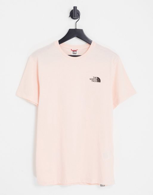 Mens pink north face cheap t shirt