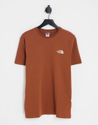 The North Face Simple Dome logo t-shirt in turtle brown Exclusive at ASOS