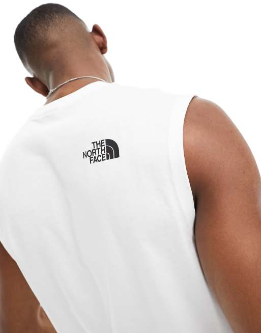 The North Face Simple Dome logo vest tank in white