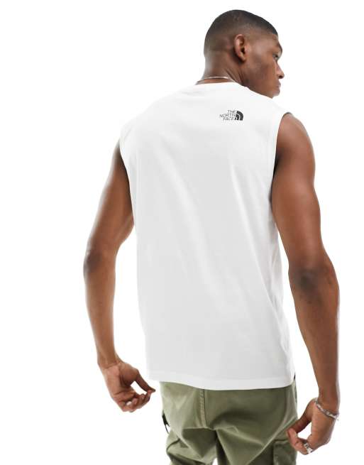 The North Face Simple Dome logo vest tank in white