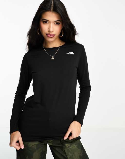 The North Face Simple Dome long sleeve t shirt in black ASOS